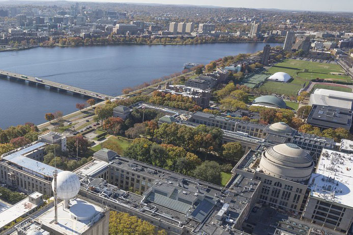 Aerial view of the MIT campus